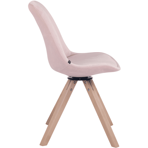 Silla Troyes Square En Terciopelo Rosado 56X48X84 cm