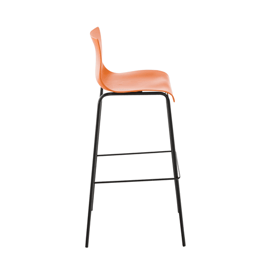 Pack de 2 Taburetes de Bar Hover de Plástico Naranja 48X43X100 cm