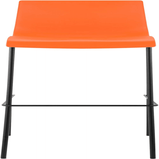 Pack de 2 Taburetes de Bar Hover de Plástico Naranja 48X43X100 cm