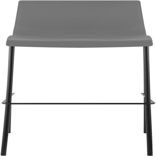 Pack de 2 Taburetes de Bar Hover de Plástico Gris 48X43X100 cm Pack de 2 Taburetes de Bar Hover de Plástico Gris 48X43X100 cm