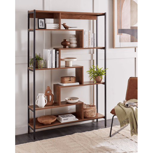 Estante com 6 prateleiras DAVEN 180 cm Castanho