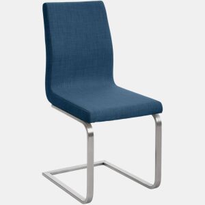 Silla de comedor Belfort de tela Azul 50X40X90 cm