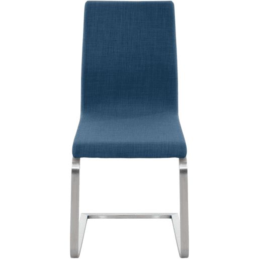 Silla de comedor Belfort de tela Azul 50X40X90 cm