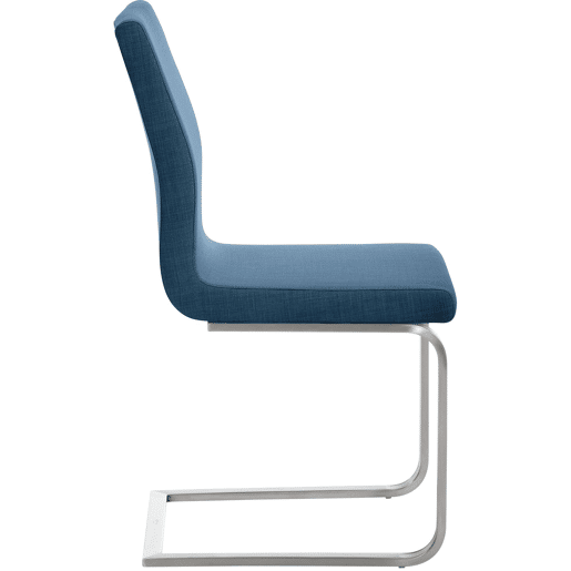 Silla de comedor Belfort de tela Azul 50X40X90 cm