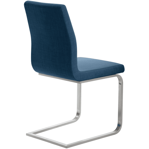 Silla de comedor Belfort de tela Azul 50X40X90 cm