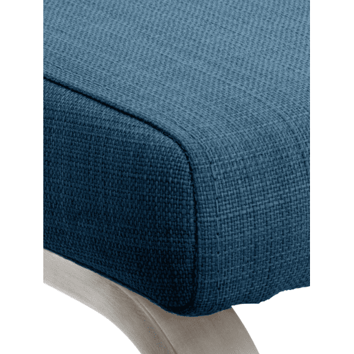Silla de comedor Belfort de tela Azul 50X40X90 cm