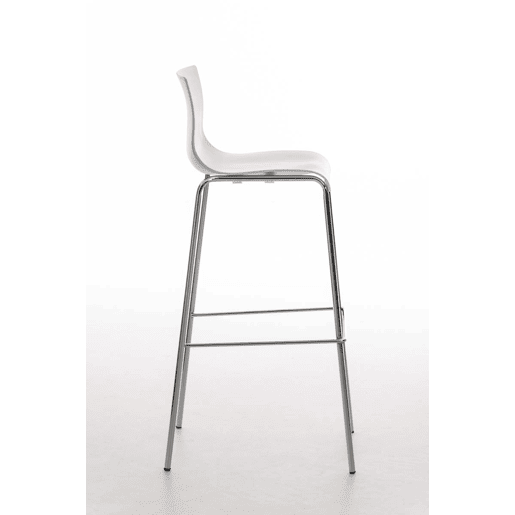 Pack de 2 Taburetes de Bar Hover de Plástico Blanco 48X43X100 cm