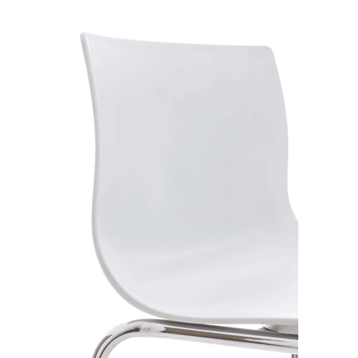 Pack de 2 Taburetes de Bar Hover de Plástico Blanco 48X43X100 cm