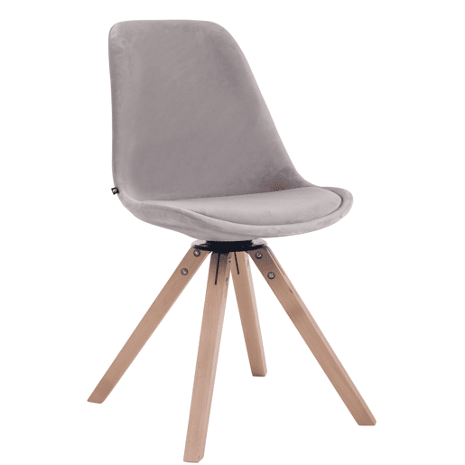 Silla Troyes Square En Terciopelo Gris 56X48X84 cm
