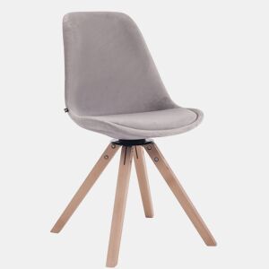 Silla Troyes Square En Terciopelo Gris 56X48X84 cm