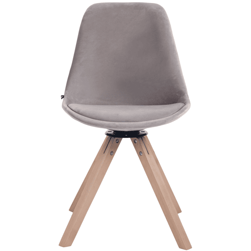 Silla Troyes Square En Terciopelo Gris 56X48X84 cm