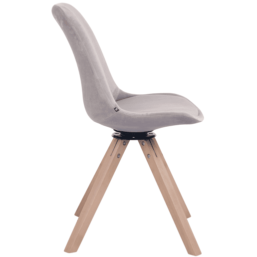 Silla Troyes Square En Terciopelo Gris 56X48X84 cm