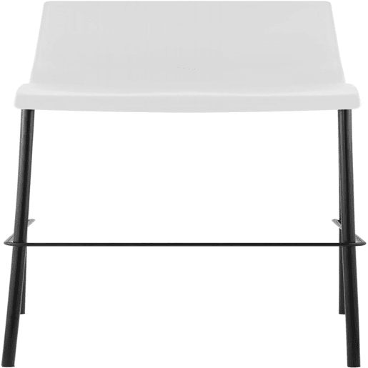 Pack de 2 Taburetes de Bar Hover de Plástico Blanco 48X43X100 cm