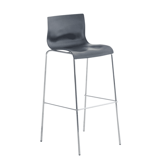 Pack de 2 Taburetes de Bar Hover de Plástico Gris 48X43X100 cm Pack de 2 Taburetes de Bar Hover de Plástico Gris 48X43X100 cm