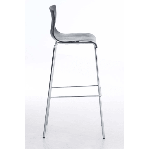 Pack de 2 Taburetes de Bar Hover de Plástico Gris 48X43X100 cm Pack de 2 Taburetes de Bar Hover de Plástico Gris 48X43X100 cm
