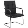 Silla De Conferencia Gandia En Cuero Sintético Simil cuero Negro 64X57X89 cm