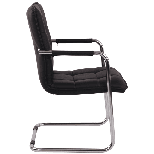 Silla De Conferencia Gandia En Cuero Sintético Simil cuero Negro 64X57X89 cm