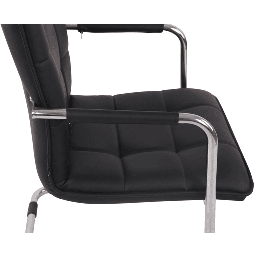 Silla De Conferencia Gandia En Cuero Sintético Simil cuero Negro 64X57X89 cm