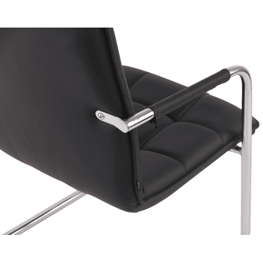 Silla De Conferencia Gandia En Cuero Sintético Simil cuero Negro 64X57X89 cm