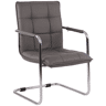 Silla De Conferencia Gandia En Cuero Sintético Simil cuero Gris 64X57X89 cm