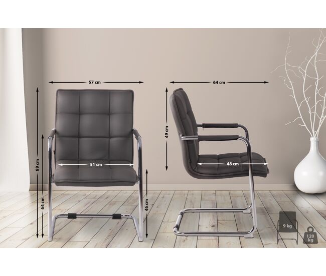 Silla de comedor - Gandia - Simil cuero