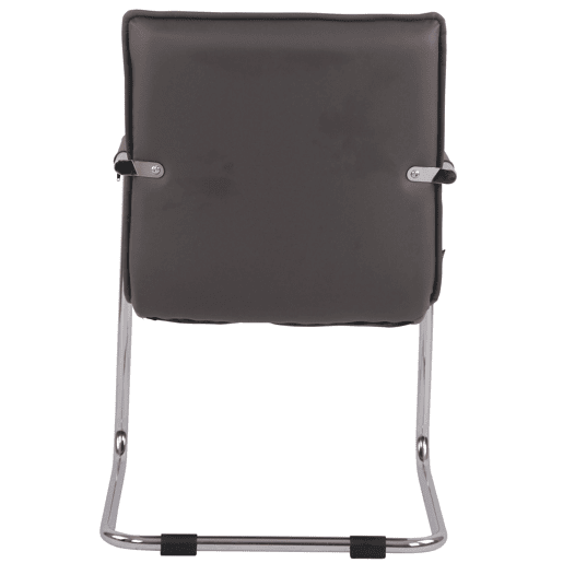 Silla De Conferencia Gandia En Cuero Sintético Simil cuero Gris 64X57X89 cm
