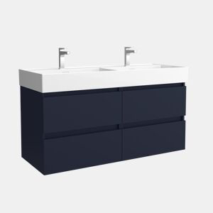Móveis de banheiro Bequia 120cm + pia de cerâmica |Cor azul acetinado|120x45x66