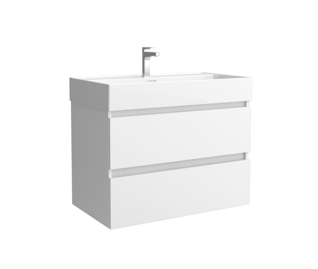 Mueble de baño bequia 100cm + lavabo cerámica | blanco mate|100x45x66