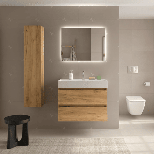 Móveis de banheiro Bequia 100cm + pia cerâmica |África Carvalho Cor|100x45x66 Móveis de banheiro Bequia 100cm + pia cerâmica |África Carvalho Cor|100x45x66