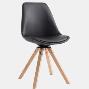 Silla de Visita Calais Square Simil cuero Negro 56X48X84 cm