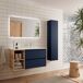 Mueble de baño 2 cajones 2 huecos con Lavabo integrado 90 Mueble de baño 2 cajones 2 huecos con Lavabo integrado 90 Azul