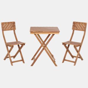 Conjunto de varanda Dobrável ARDORE Madeira de eucalipto Castanho