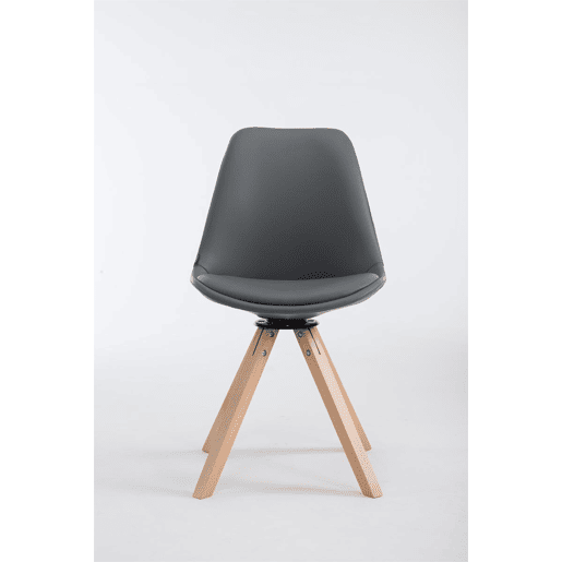 Silla de Visita Calais Square Simil cuero Gris 56X48X84 cm