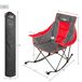 Aktive Silla mecedora plegable camping c/cojín y bolsillos Aktive Silla mecedora plegable camping c/cojín y bolsillos Gris