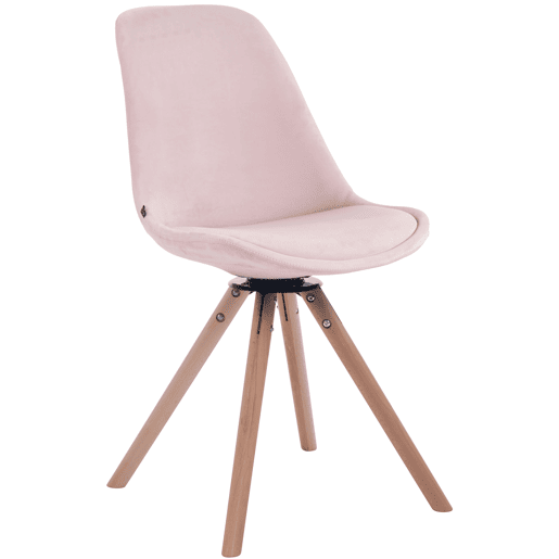 Silla Troyes Rund En Terciopelo Rosado 56X48X84 cm