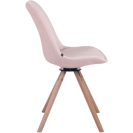 Silla Troyes Rund En Terciopelo Rosado 56X48X84 cm