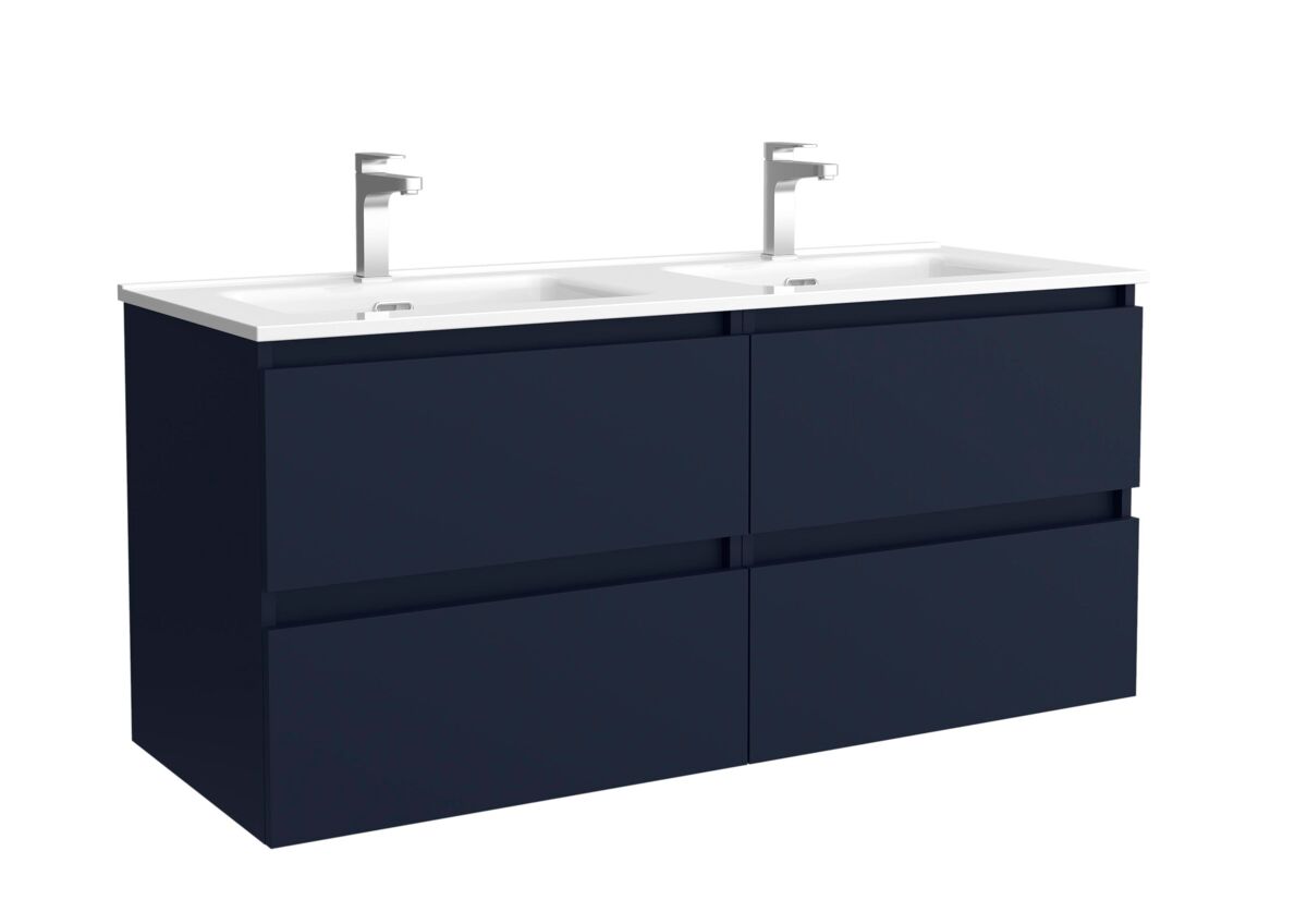 Mueble Baño BEQUIA 4caj. Lavabo Vilna 2 pozas Solid Surface 160
