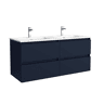 Móveis de banheiro Bequia 160cm + Pia MineralSolid Vilna |Cor Azul Acetinado|160x45x54