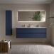 Mueble Baño BEQUIA 4caj. Lavabo Vilna 2 pozas Solid Surface 160 Mueble Baño BEQUIA 4caj. Lavabo Vilna 2 pozas Solid Surface 160 Azul