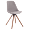 Silla Troyes Rund En Terciopelo Gris 56X48X84 cm