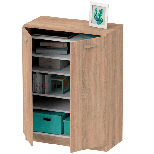 Briebe Nova Armário Quarto, Multiuso, Banheiro, Móvel Baixo Auxiliar, Sapateira, 2 Portas 101x74x36cm, , Madeira