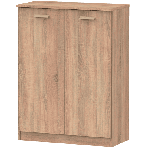 Briebe Nova Armário Quarto, Multiuso, Banheiro, Móvel Baixo Auxiliar, Sapateira, 2 Portas 101x74x36cm, , Madeira