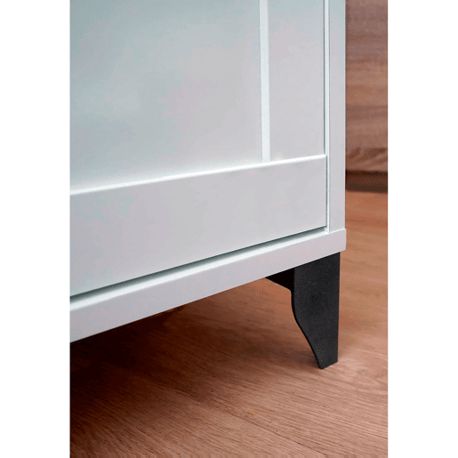Briebe Eterna Coluna Casa de Banho, Móvel Auxiliar Armazenamento, Armário Alto Estilo Vintage 168x46,5x31 cm, 3 Prateleiras, 1 Porta, , Branco
