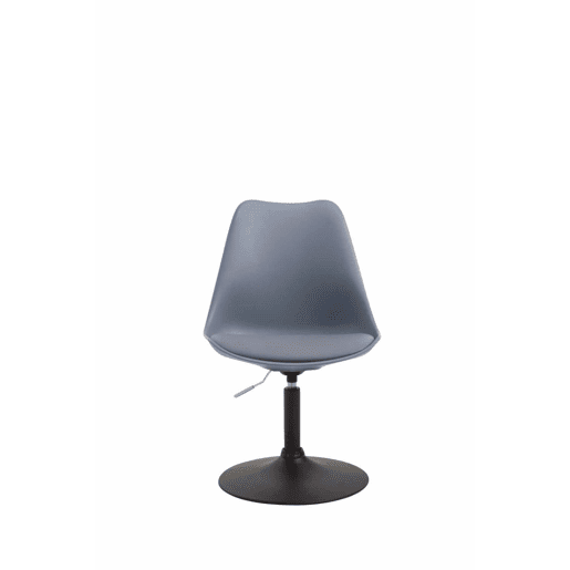Set de 4 sillas de comedor Maverick con pie de trompeta Plástico Gris 57X48X76 cm