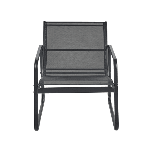 Conjunto de jardim com mesa 4 lugares BARREA Metal Preto
