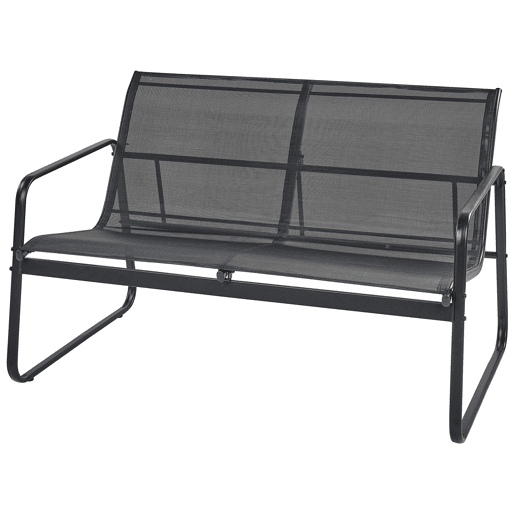 Conjunto de jardim com mesa 4 lugares BARREA Metal Preto