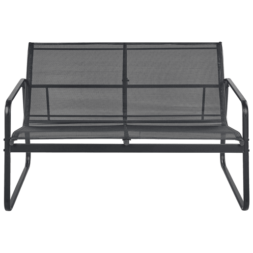 Conjunto de jardim com mesa 4 lugares BARREA Metal Preto