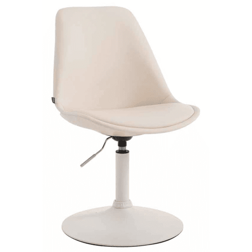 Set de 4 sillas Lounge Maverick en polipiel Simil cuero Crema 57X48X76 cm