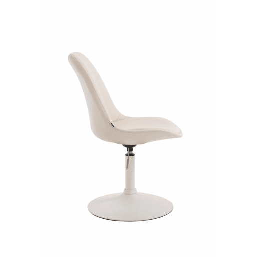 Set de 4 sillas Lounge Maverick en polipiel Simil cuero Crema 57X48X76 cm