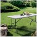 Acomoda Textil – Mesa Rectangular Portátil para Jardín y Terraza. Acomoda Textil – Mesa Rectangular Portátil para Jardín y Terraza. Blanco